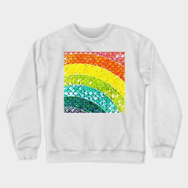 Rainbow Droplet Pattern Crewneck Sweatshirt by Wicca Fairy